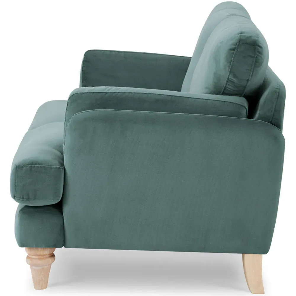 Regent 2-Seater Sofa - Teal, Velvet
