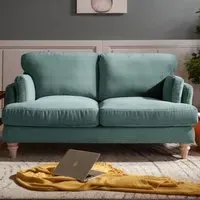 Regent 2-Seater Sofa - Teal, Velvet