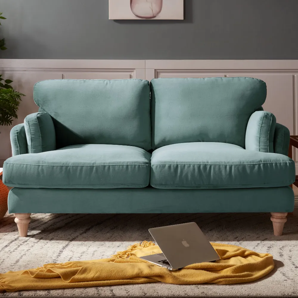 Regent 2-Seater Sofa - Teal, Velvet image