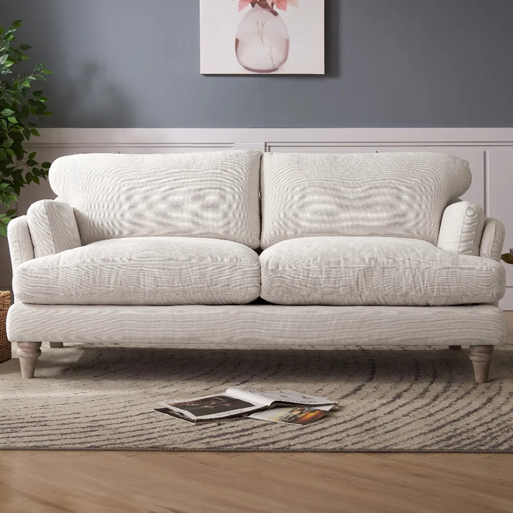 Regent 3-Seater Sofa - Ivory, Linen