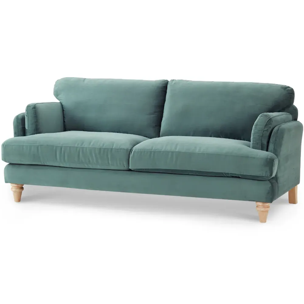 Regent 3-Seater Sofa - Teal, Velvet