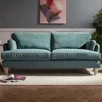 Regent 3-Seater Sofa - Teal, Velvet