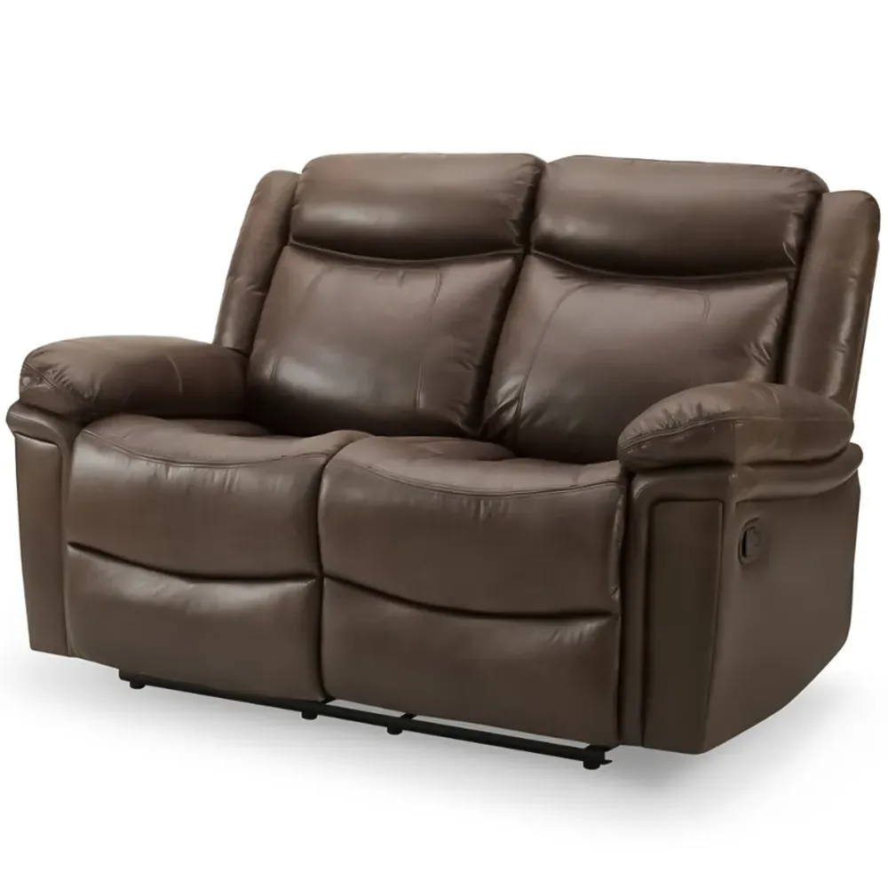 Rowan 2-Seater Recliner Sofa - Brown, Faux Leather