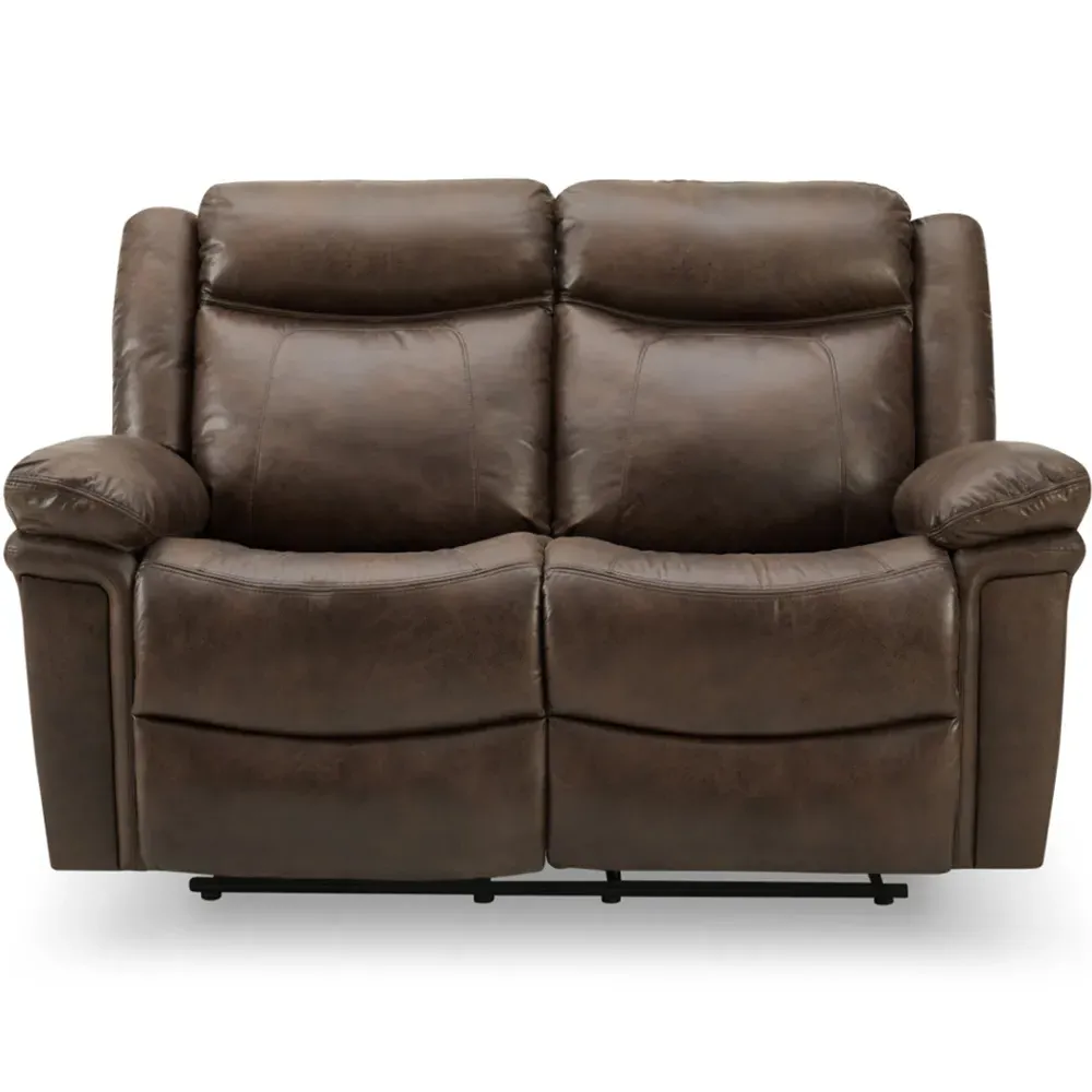 Rowan 2-Seater Recliner Sofa - Brown, Faux Leather