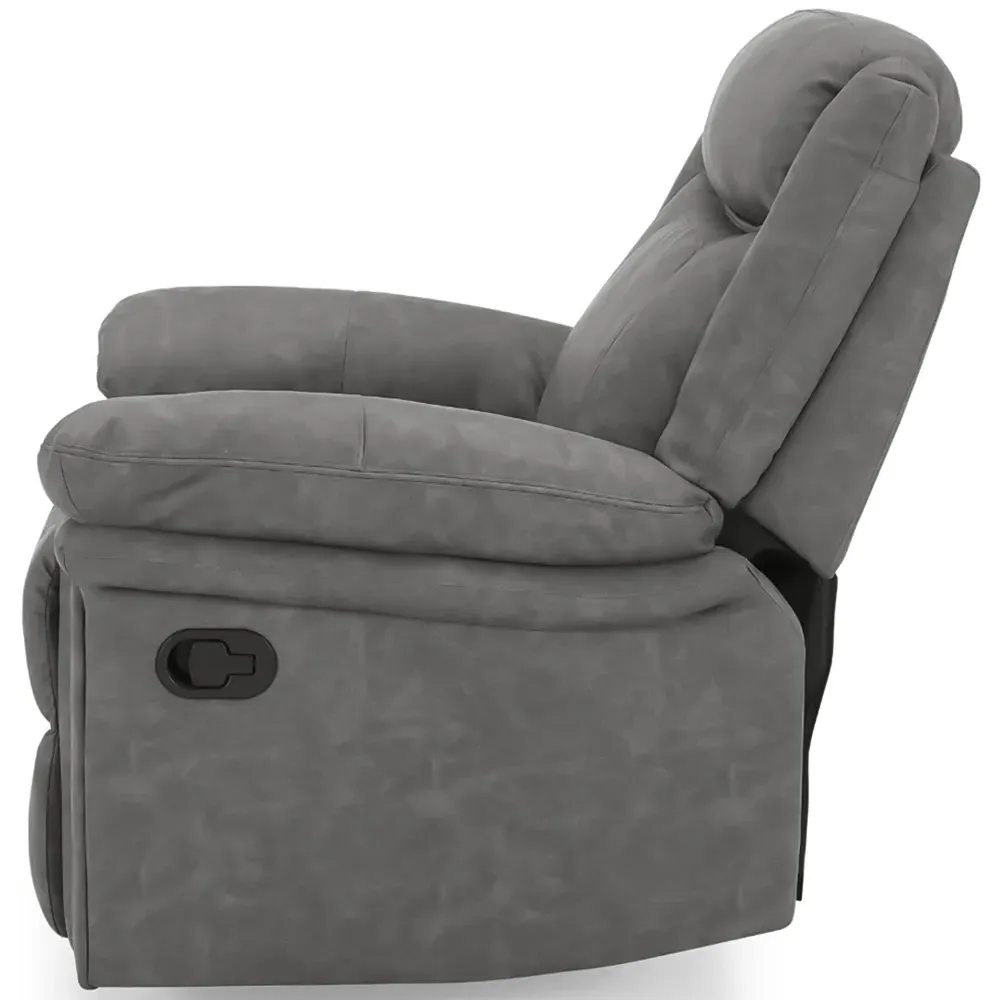 Rowan 2-Seater Recliner Sofa - Grey, Faux Leather