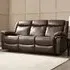 Rowan 3-Seater Recliner Sofa - Brown, Faux Leather
