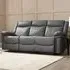 Rowan 3 Seater Recliner Sofa - Grey, Faux Leather