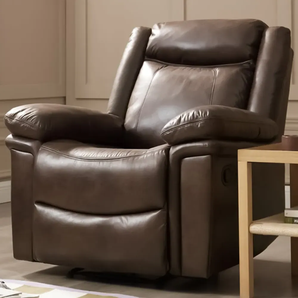 Rowan Single Seater Recliner Sofa - Brown, Faux Leather image