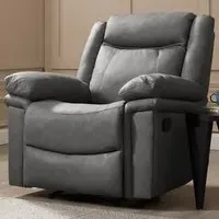 Rowan Single Seater Recliner Sofa - Grey, Faux Leather