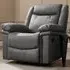 Rowan Single Seater Recliner Sofa - Grey, Faux Leather