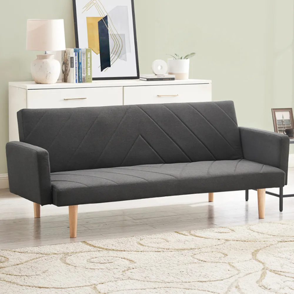 Ryan 2-Seater Sofa Bed with Clic-Clac - Dark Grey