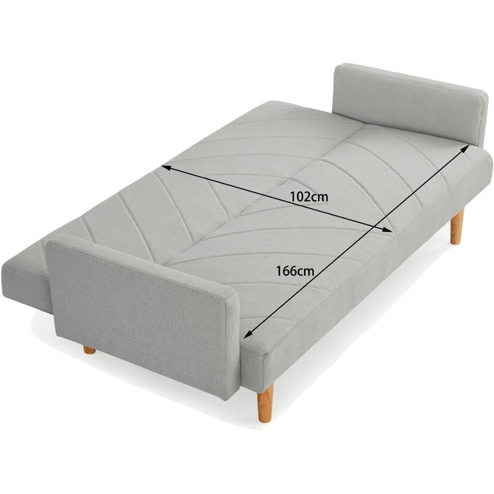 Ryan 2-Seater Sofa Bed with Clic-Clac - Light Grey
