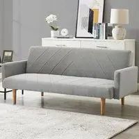 Ryan 2-Seater Sofa Bed with Clic-Clac - Light Grey