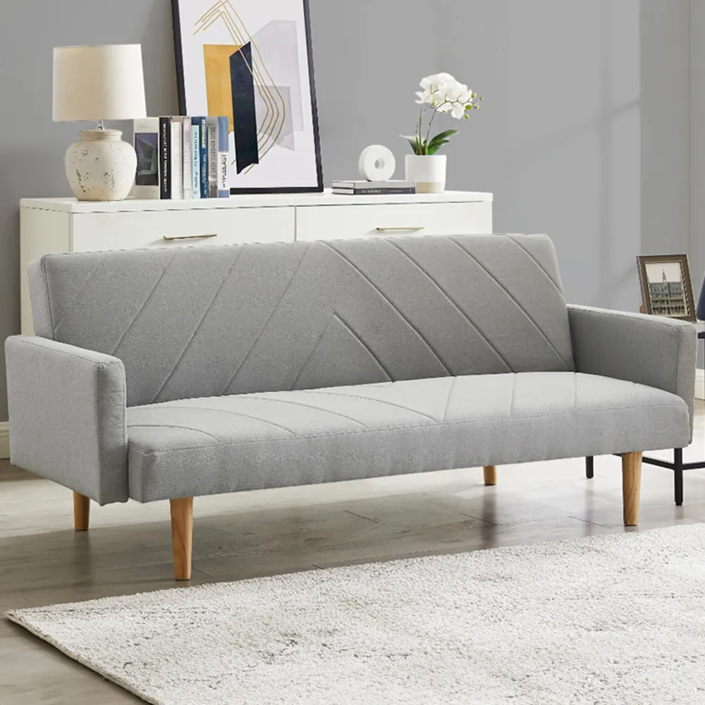 Ryan 2-Seater Sofa Bed with Clic-Clac - Light Grey