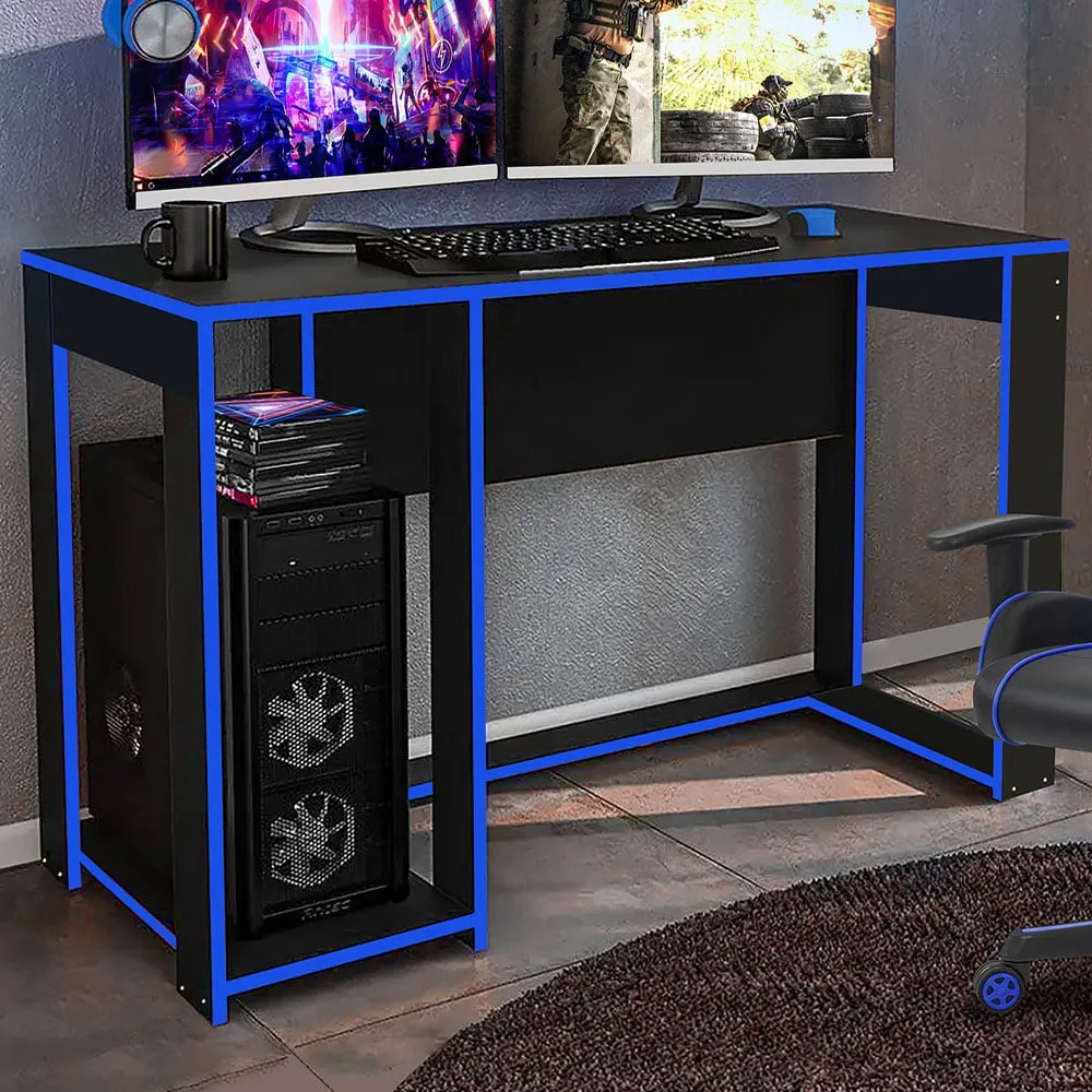 Ryker Gaming Desk - Black and Blue image