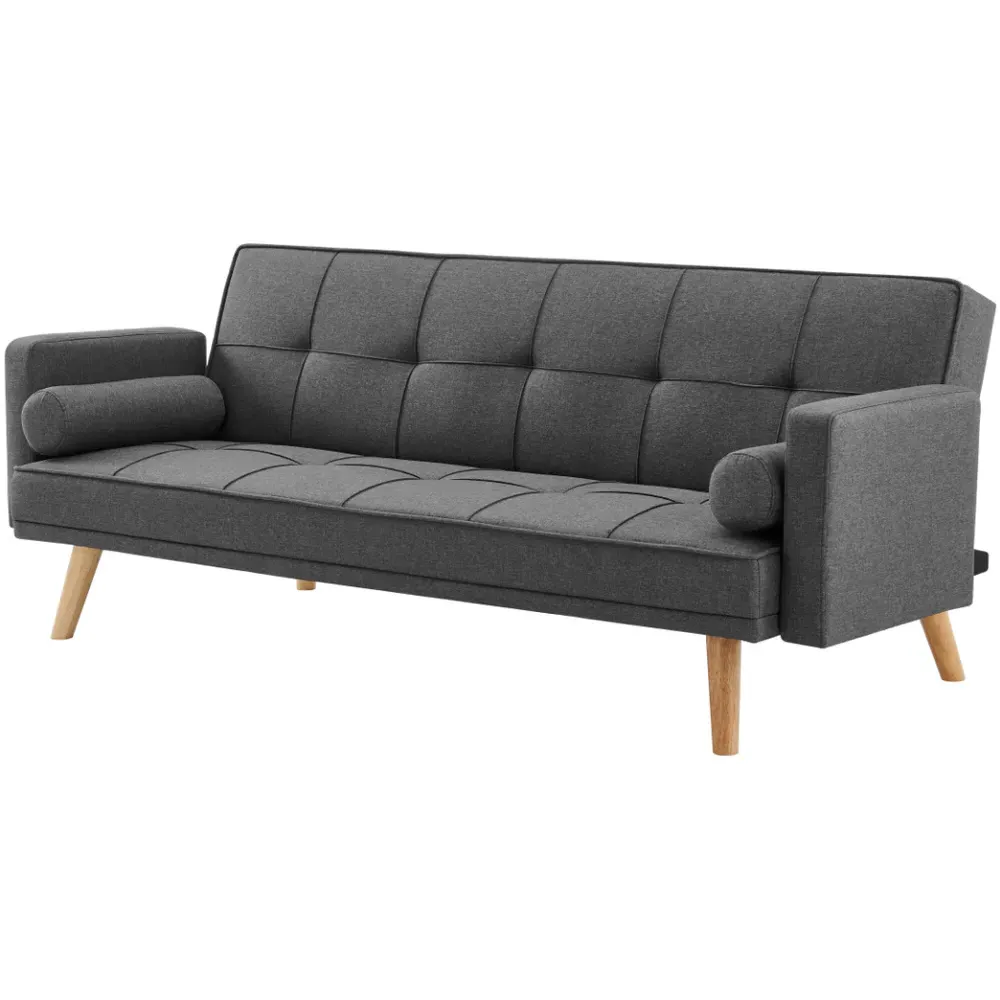 Sarnia 3-Seater Sleeper Sofa Bed - Charcoal