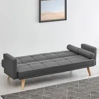 Sarnia 3-Seater Sleeper Sofa Bed - Charcoal