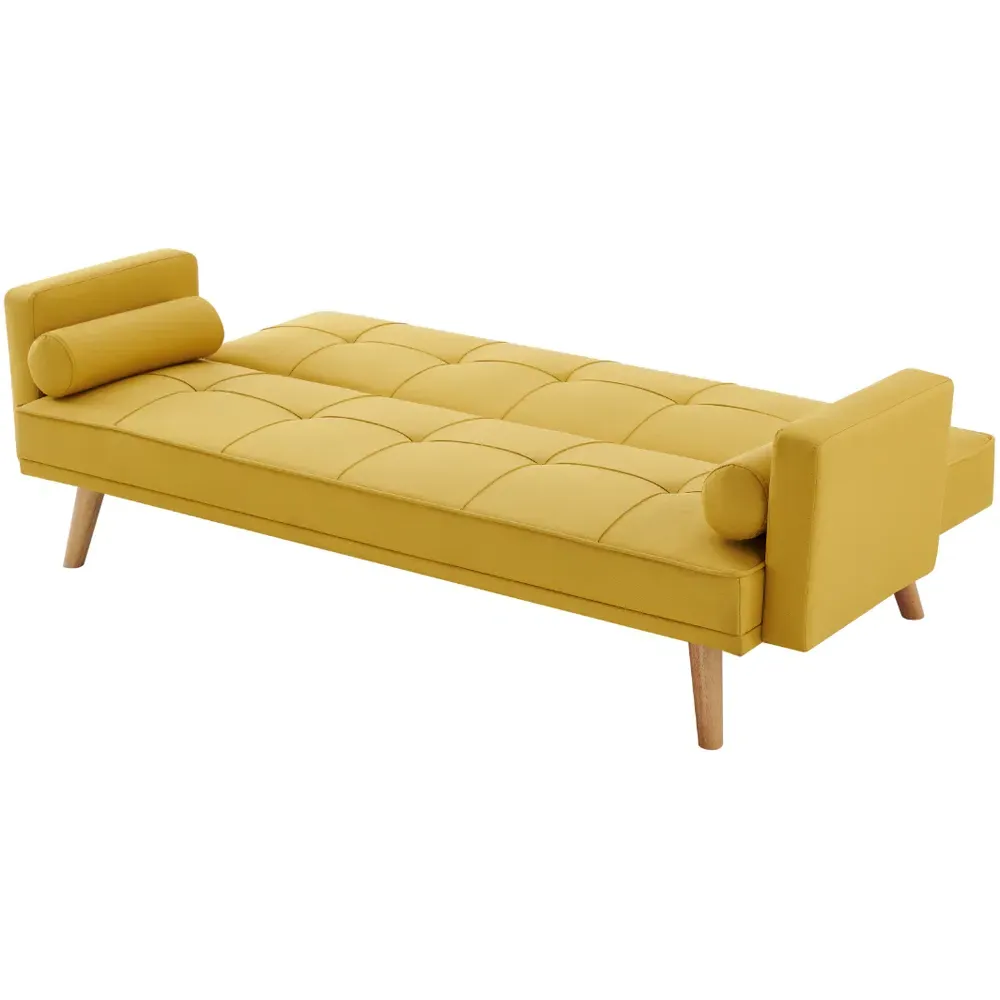 Sarnia 3-Seater Sleeper Sofa Bed - Mustard