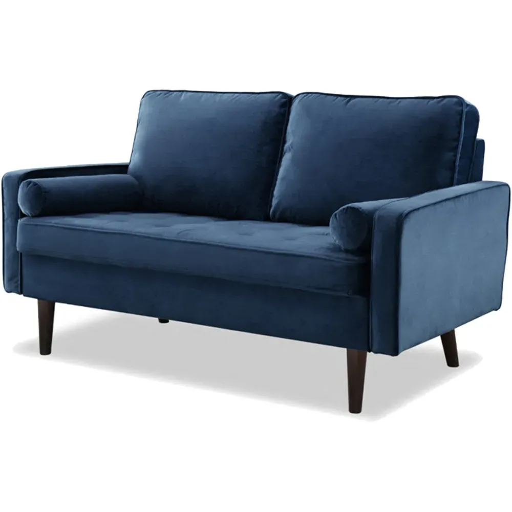 Scott 2-Seater Sofa - Blue, Velvet