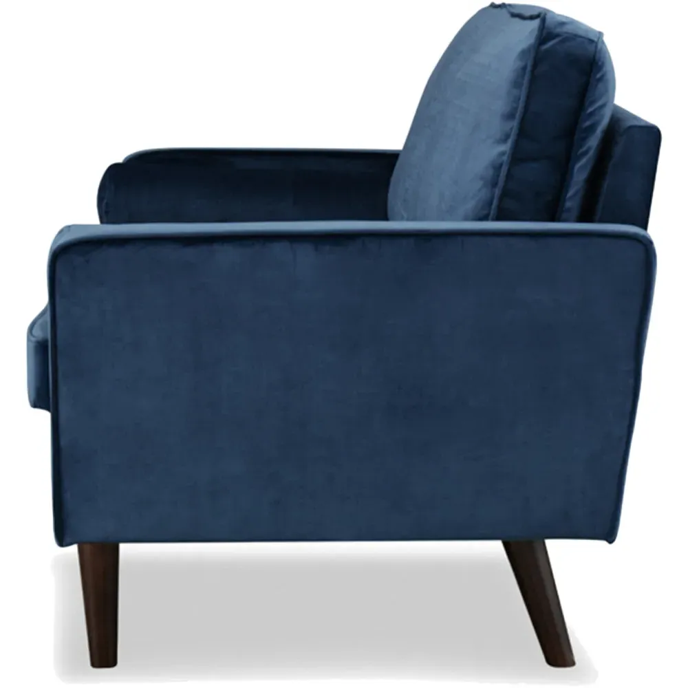 Scott 2-Seater Sofa - Blue, Velvet