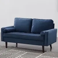 Scott 2-Seater Sofa - Blue, Velvet