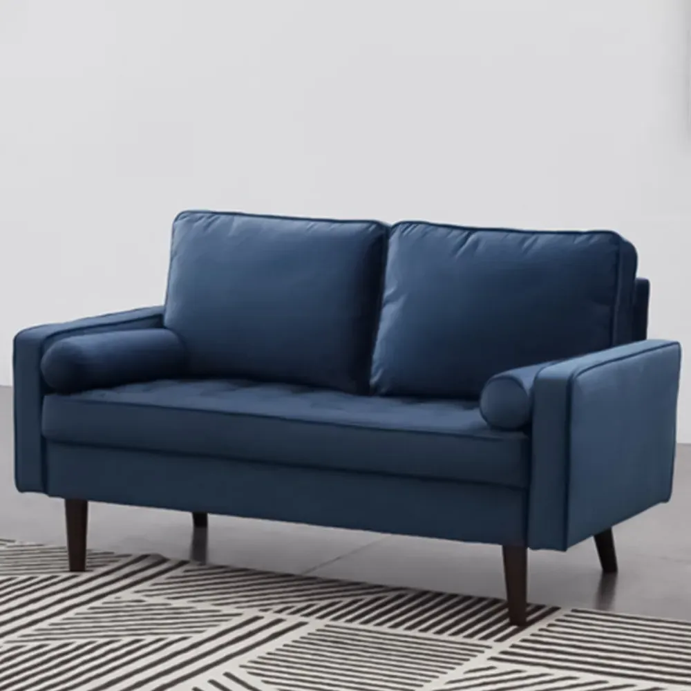 Scott 2-Seater Sofa - Blue, Velvet image