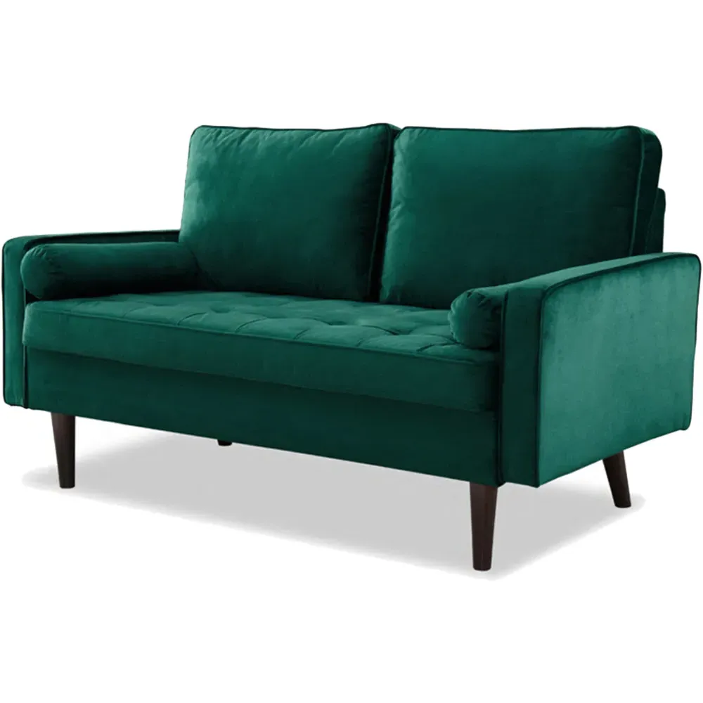 Scott 2-Seater Sofa - Green, Velvet