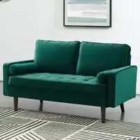 Scott 2-Seater Sofa - Green, Velvet