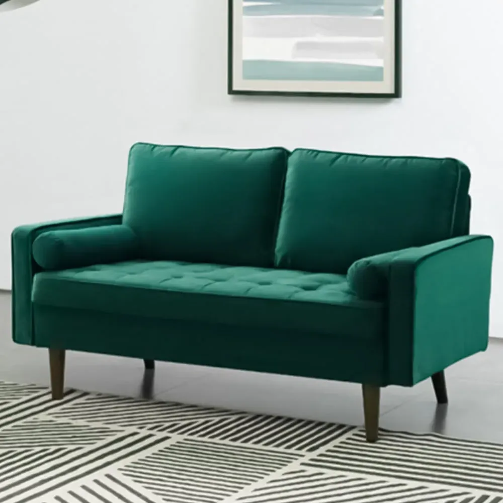 Scott 2-Seater Sofa - Green, Velvet image