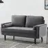 Scott 2-Seater Sofa - Grey, Velvet