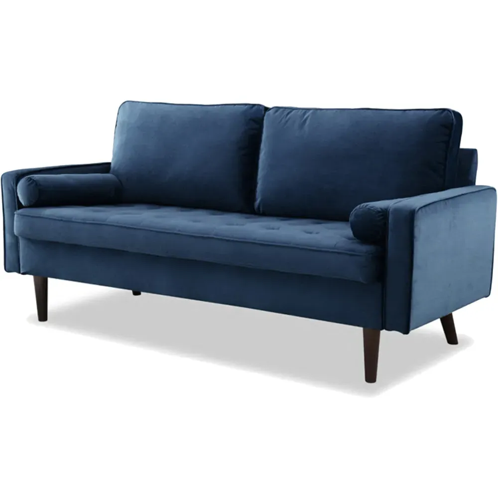 Scott 3-Seater Sofa - Blue, Velvet
