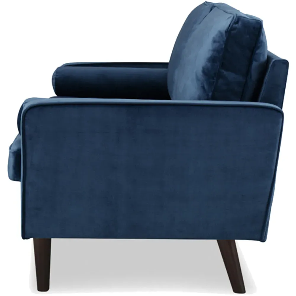 Scott 3-Seater Sofa - Blue, Velvet