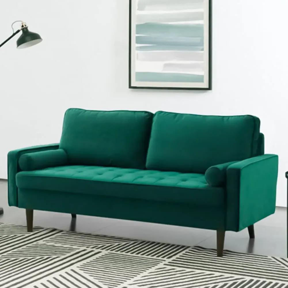 Scott 3-Seater Sofa - Green, Velvet
