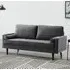 Scott 3-Seater Sofa - Grey, Velvet