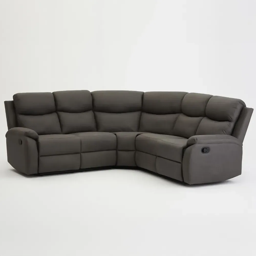 Selby 5-Seater Recliner Sofa - Grey, Air Leather