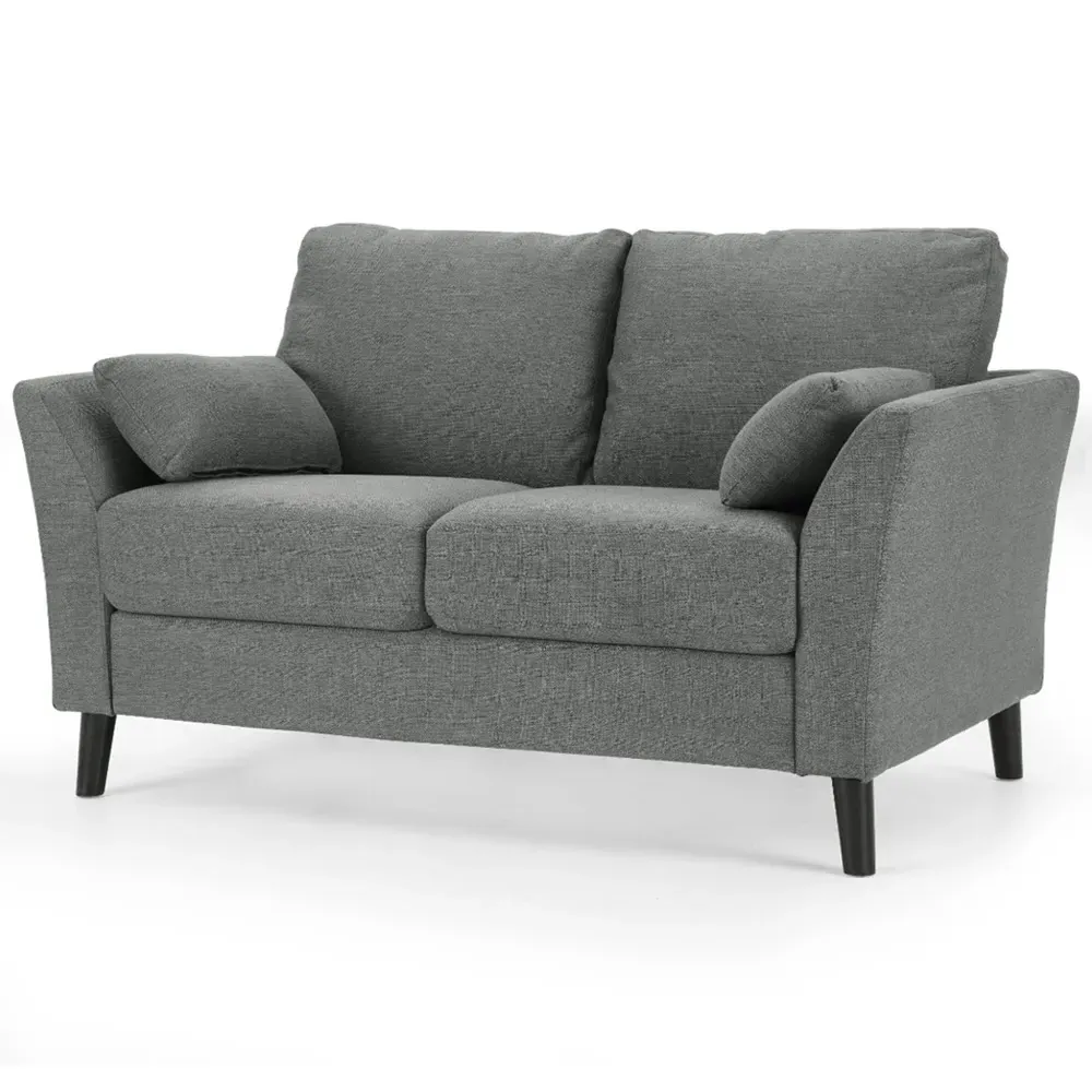 Stella 2-Seater Sofa - Grey, Velvet
