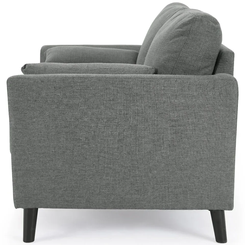 Stella 2-Seater Sofa - Grey, Velvet