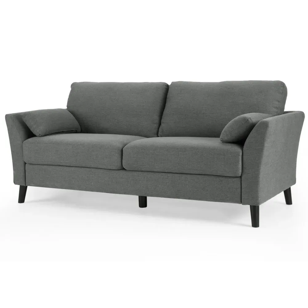Stella 3-Seater Sofa - Grey, Velvet