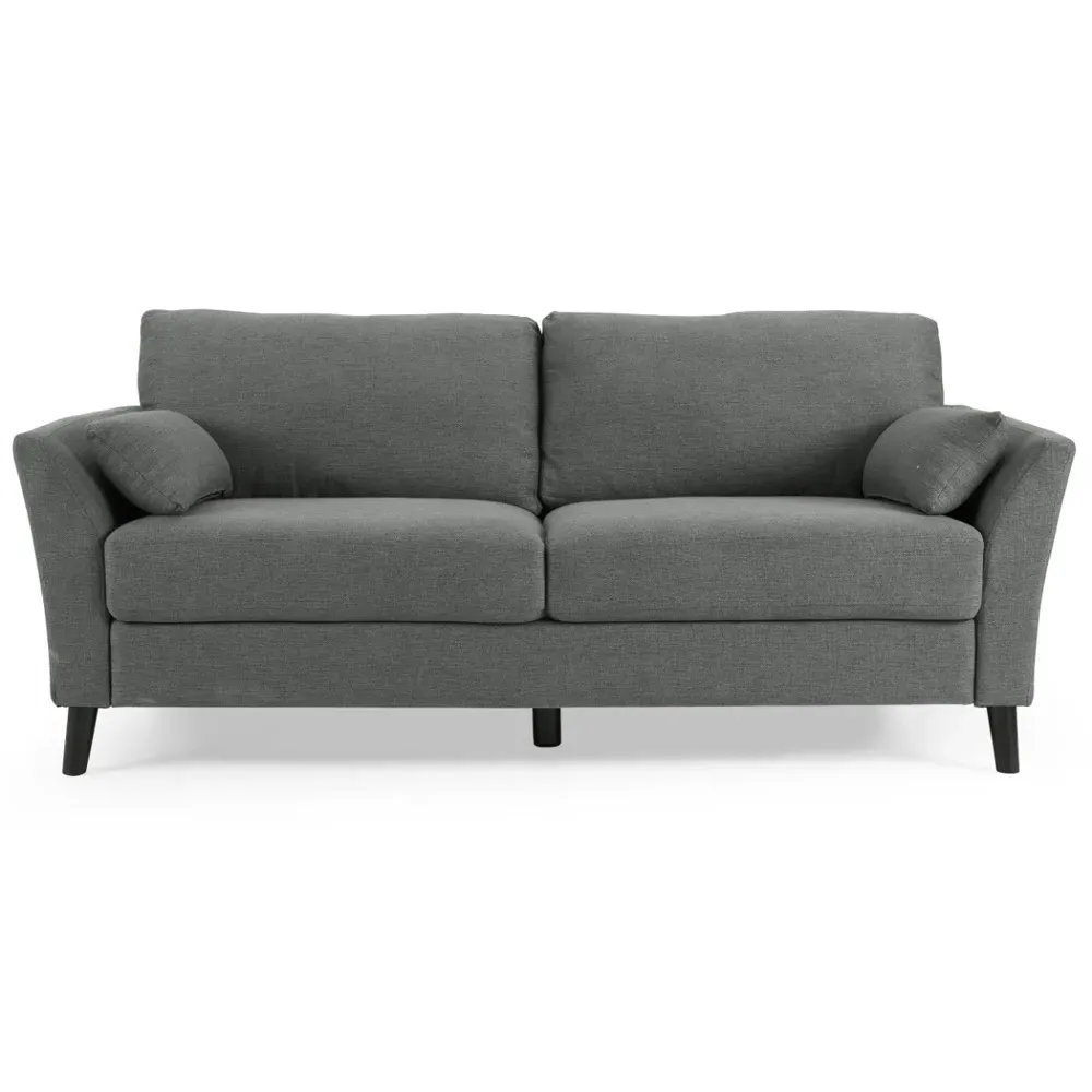 Stella 3-Seater Sofa - Grey, Velvet