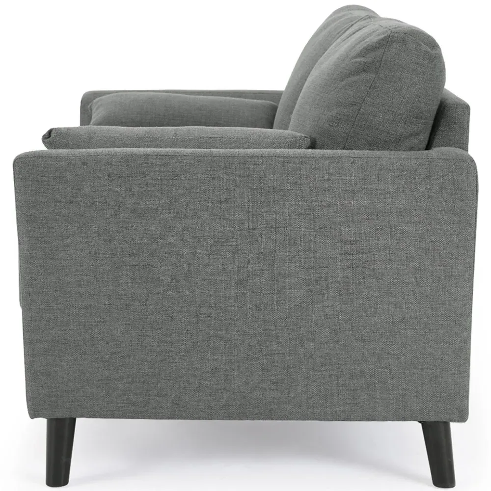Stella 3-Seater Sofa - Grey, Velvet