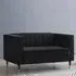 Thomas 2-Seater Sofa - Black, Velvet
