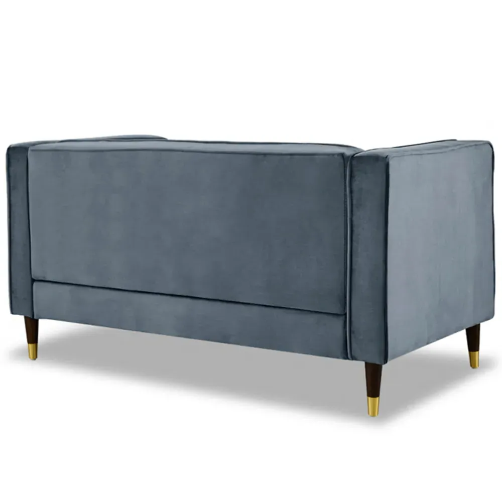 Thomas 2-Seater Sofa - Grey, Velvet