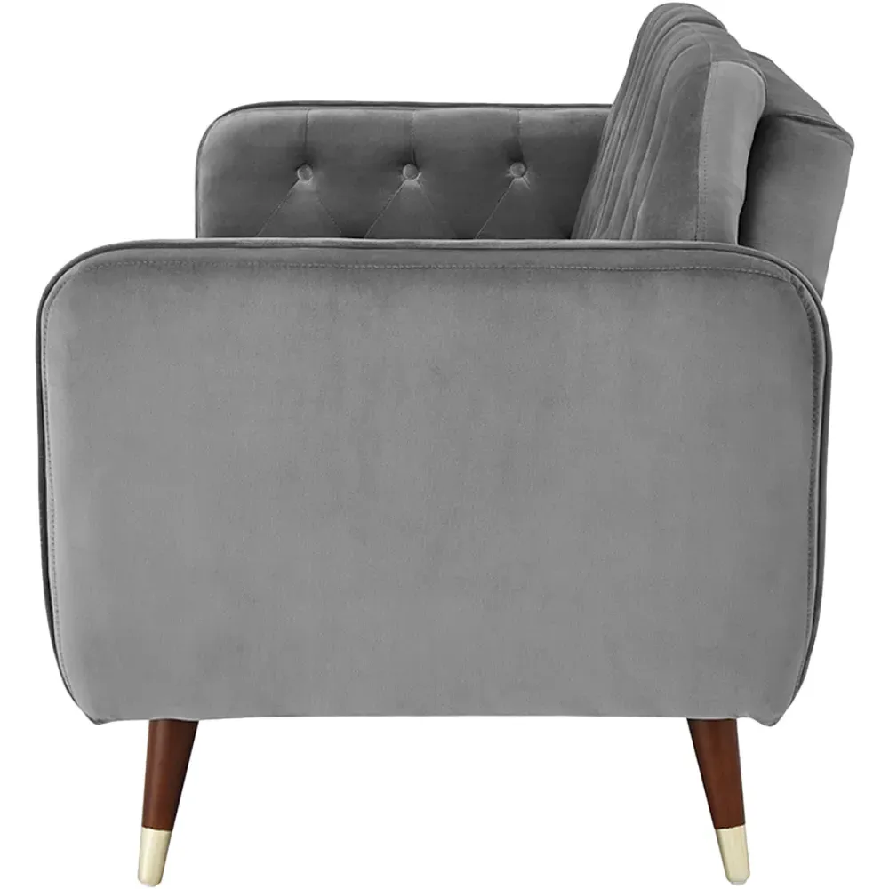 Whitby 2-Seater Sofa Bed - Grey, Velvet