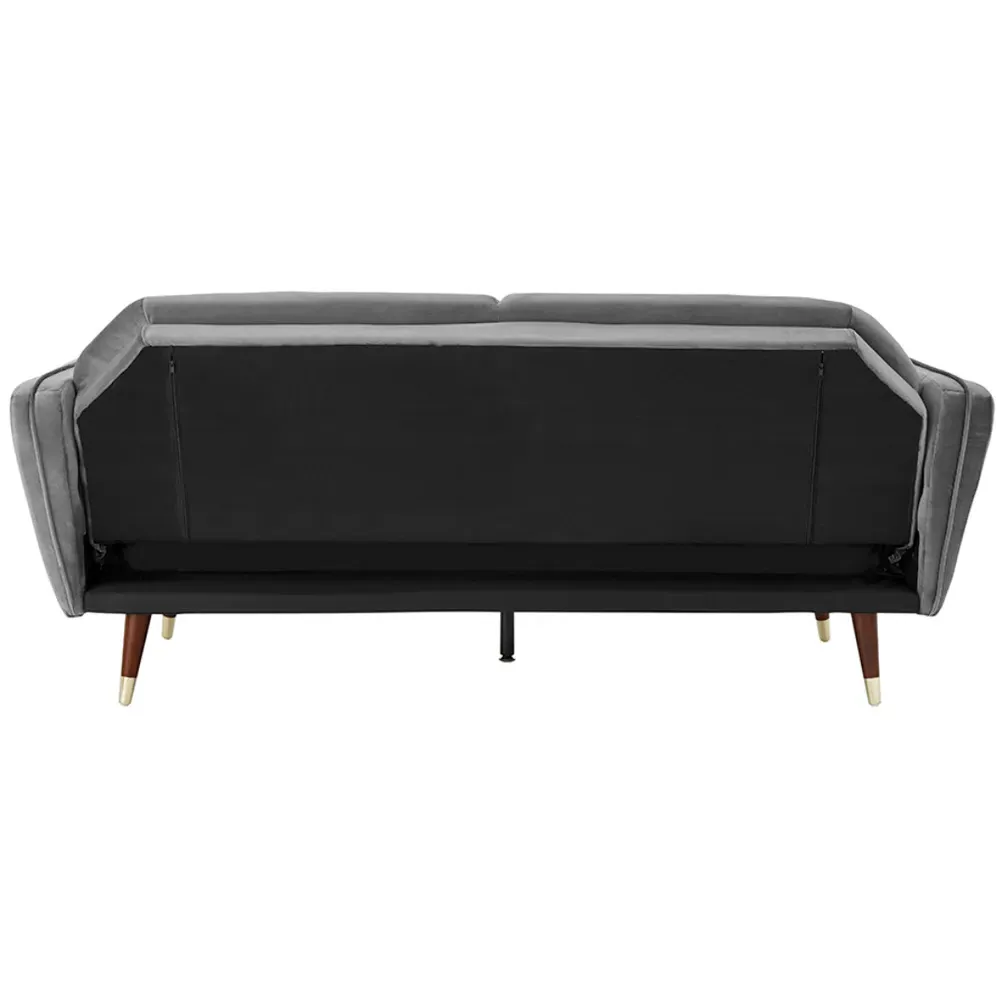 Whitby 2-Seater Sofa Bed - Grey, Velvet