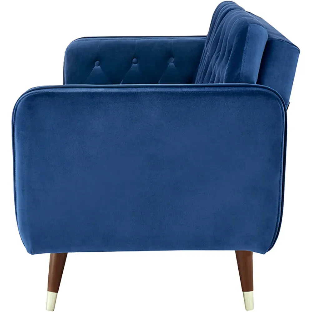 Whitby Double Sleeper Sofa Bed - Blue, Velvet