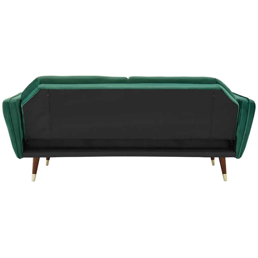 Whitby Double Sleeper Sofa Bed - Green, Velvet