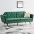 Whitby Double Sleeper Sofa Bed - Green, Velvet