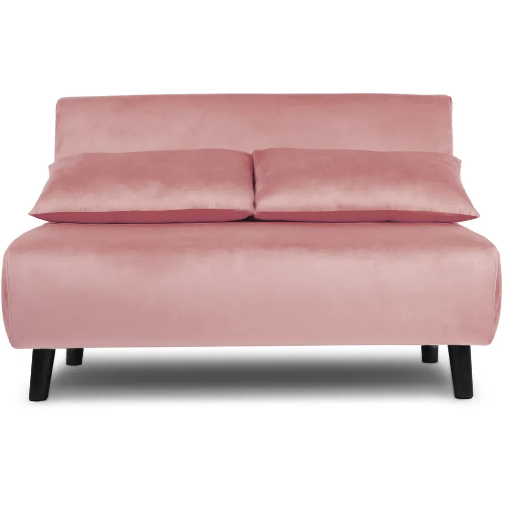 Aurora 2-Seater Sofa Bed - Pink, Velvet