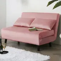 Aurora 2-Seater Sofa Bed - Pink, Velvet