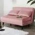 Aurora 2-Seater Sofa Bed - Pink, Velvet